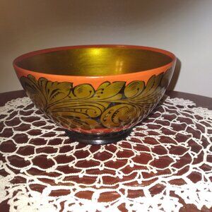 Ukraine, Vintage, Handmade Wooden Bowl,